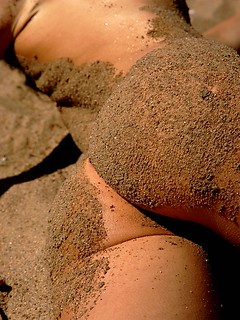 Brunette hottie Vika naked on a beach by FedorovHD