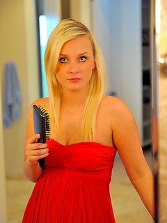 Whitney plays with her brush by FTVGirls