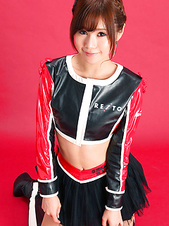 Ai Kumano Asian in latex and fluffy skirt is fresh and playful by AllGravure