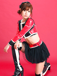 Ai Kumano Asian in latex and fluffy skirt is fresh and playful by AllGravure