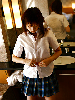 Hina Tachibana Asian takes shirt off to play with her big cans by AllGravure
