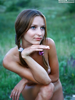 Naked girl on the lane by Amour Angels