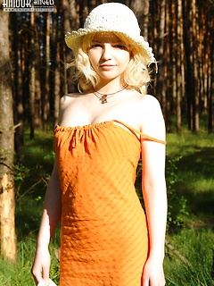 Cute blonde outdoors by Amour Angels