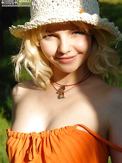 Cute blonde outdoors by Amour Angels